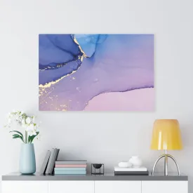 Abstract Canvas Art | Purple Blue Gold