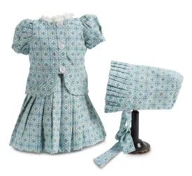 Aqua Blue Print Three-Piece Ensemble