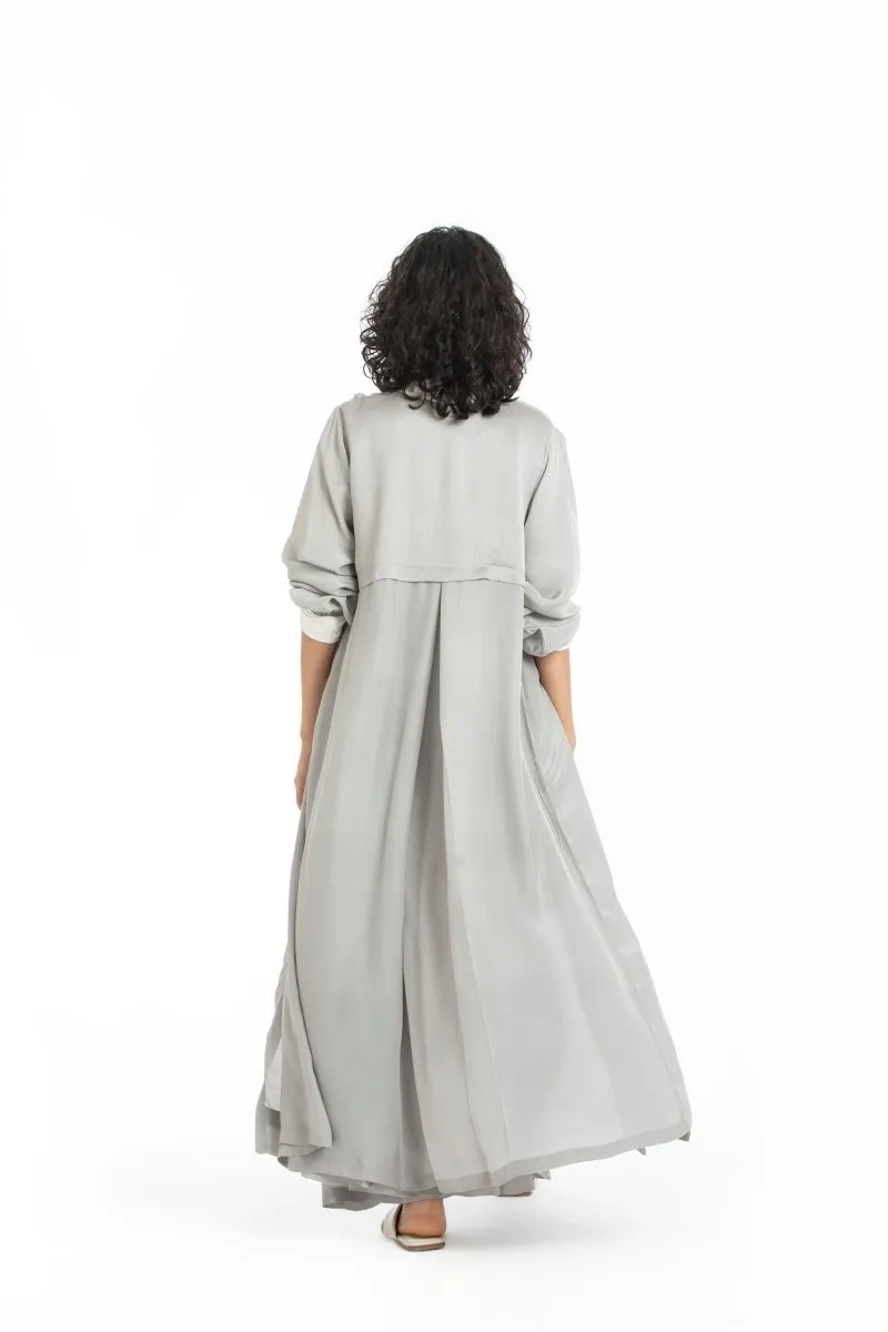 Back Yoke Jacket Co-ord- Ash grey