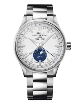 Ball Engineer II Moon Calendar - NM3016C-S1J-WH -  WHITE AND BLUE