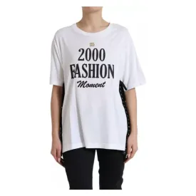 Dolce & Gabbana White 2000 Fashion Moment Lacing Detailed Tee T-shirt