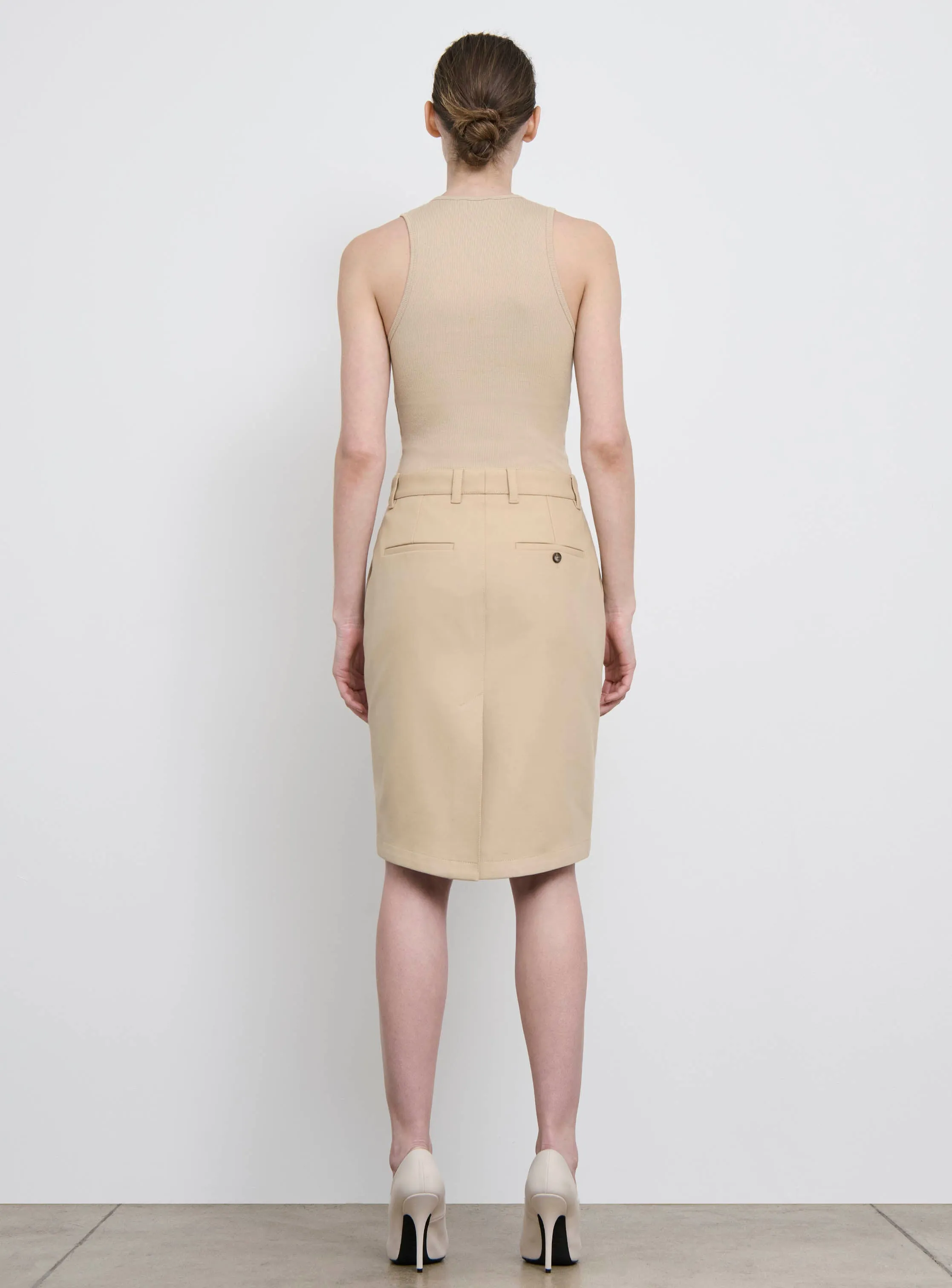 Drill Pencil Skirt