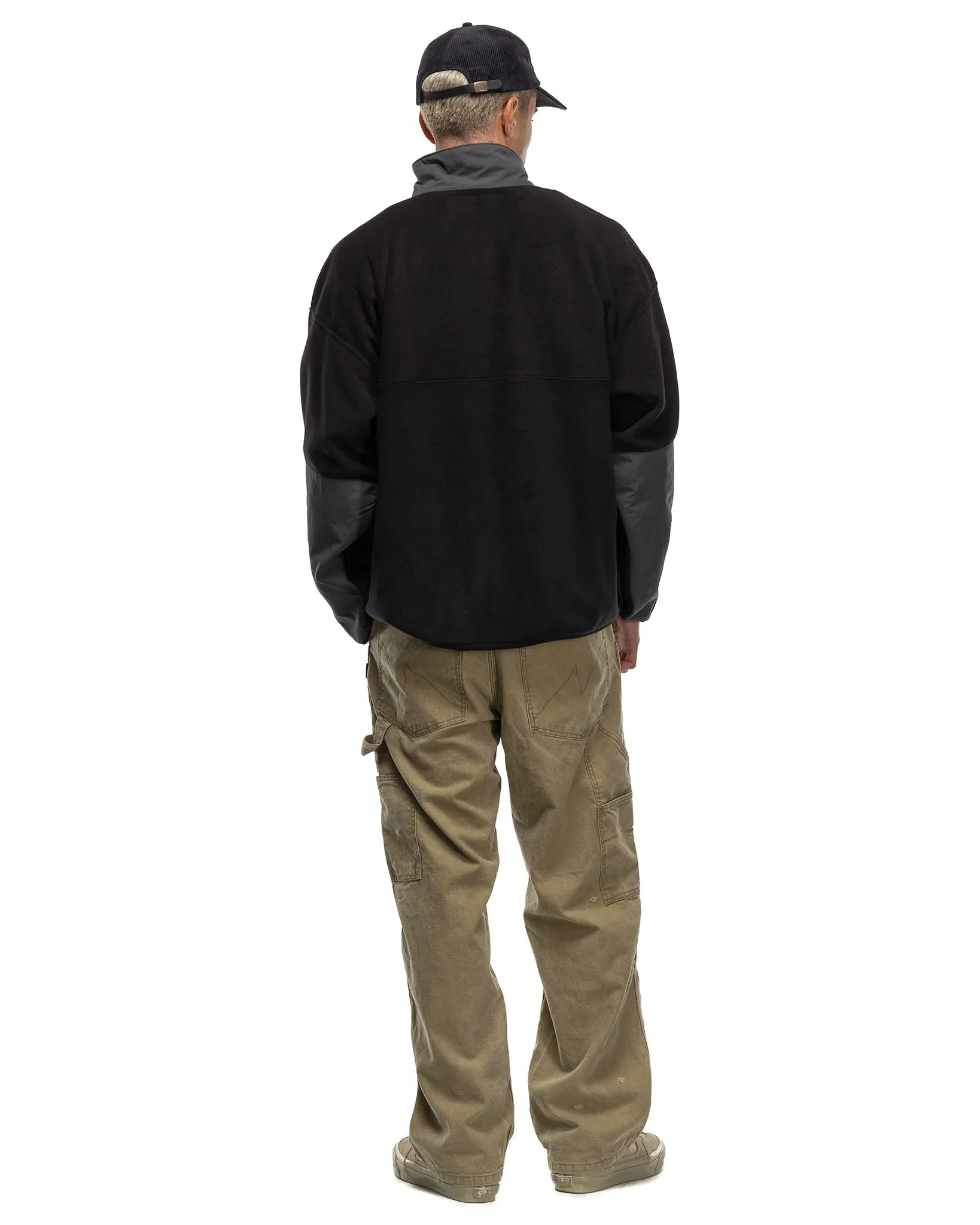 Fleece Half Zip Pullover LS Black