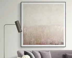 Light pastel earth tone decor extra large wall art landscape print, fireplace decor nordic wall art print