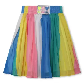 Multicolor Pleated Rainbow Skirt