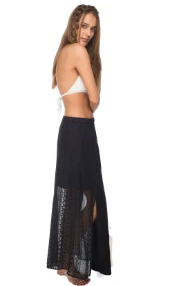 Sun Seeker Embroidery Maxi Lace Skirt