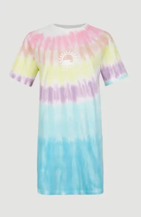 Women Of The Wave T-Shirt Dress | Blue Tie Dye